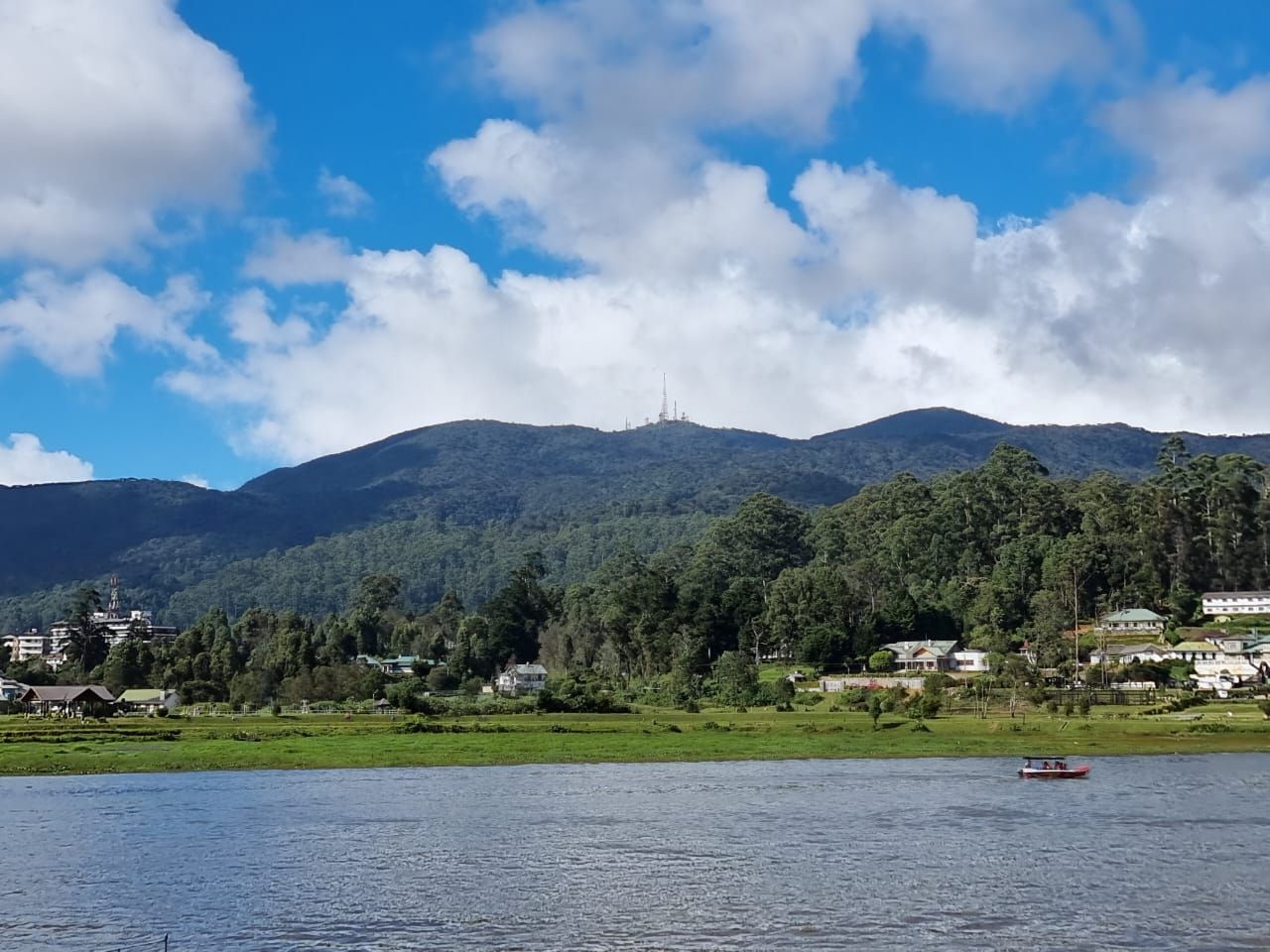 River infront of a mountain